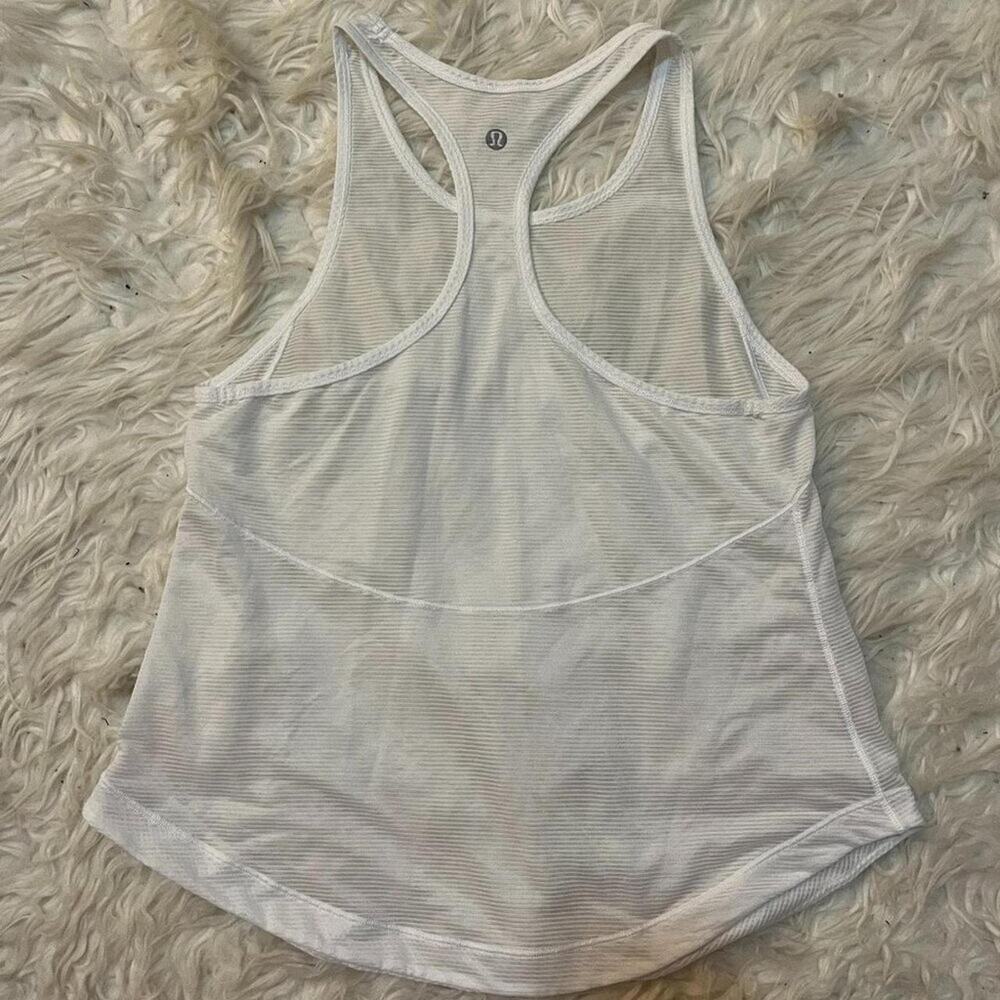 Lululemon White Racerback Tank Size 4